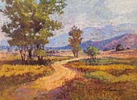 Iram Batool, Converting Path, 18 x 24 Inch, Oil on Canvas, Landscape Painting, AC-IRB-002